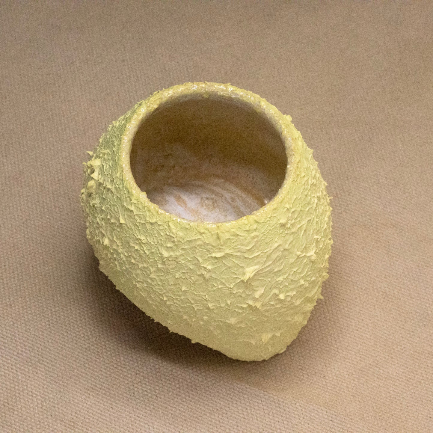 Yellow Textured Vase by Hunny Spyke