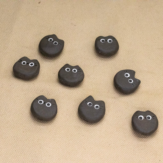 Black Kitty Magnet (Black Whiskers) by Hei Mao Studio