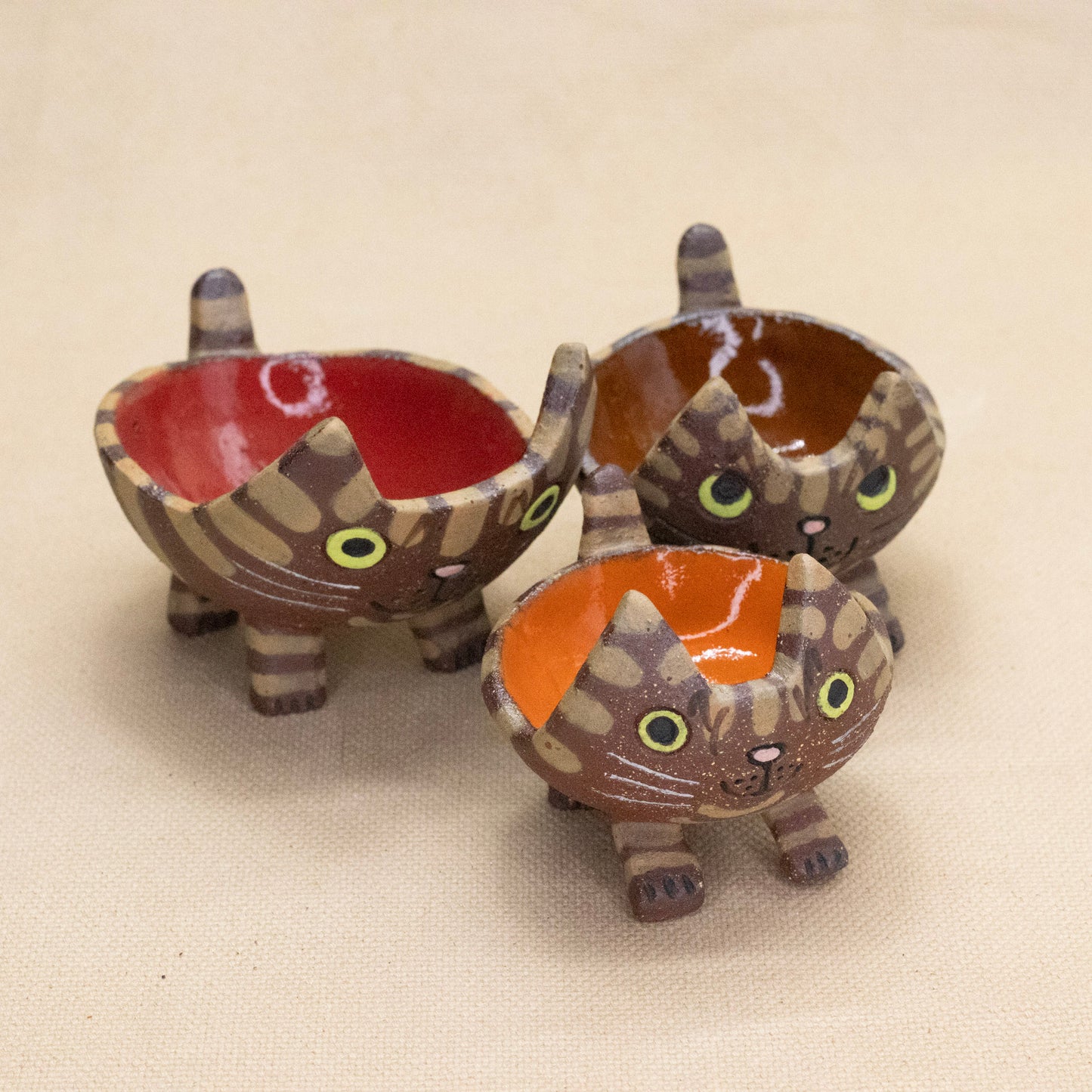 Cat Bowls (Sets of 3) by Yuka Nakano