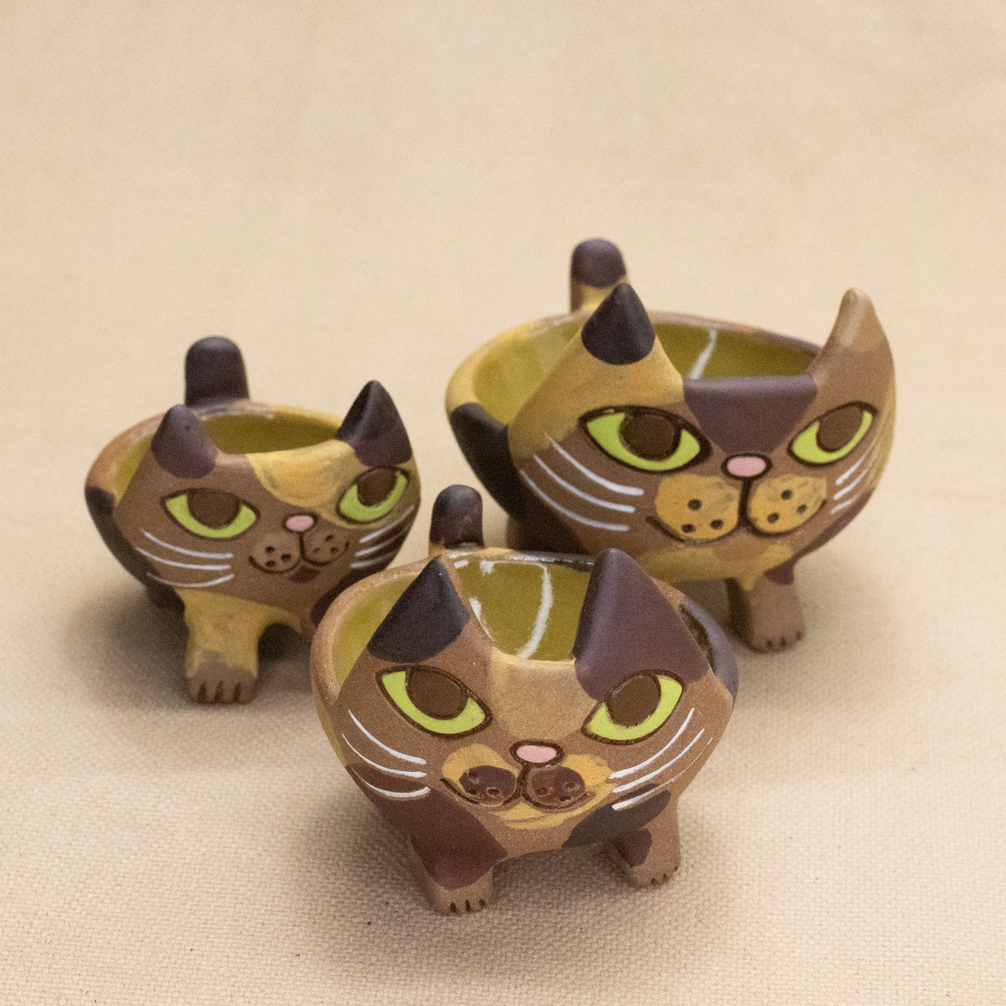 Cat Bowls (Sets of 3) by Yuka Nakano