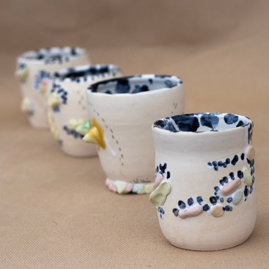 Wheelthrown Candied Porcelain Sipper by Laura Williams
