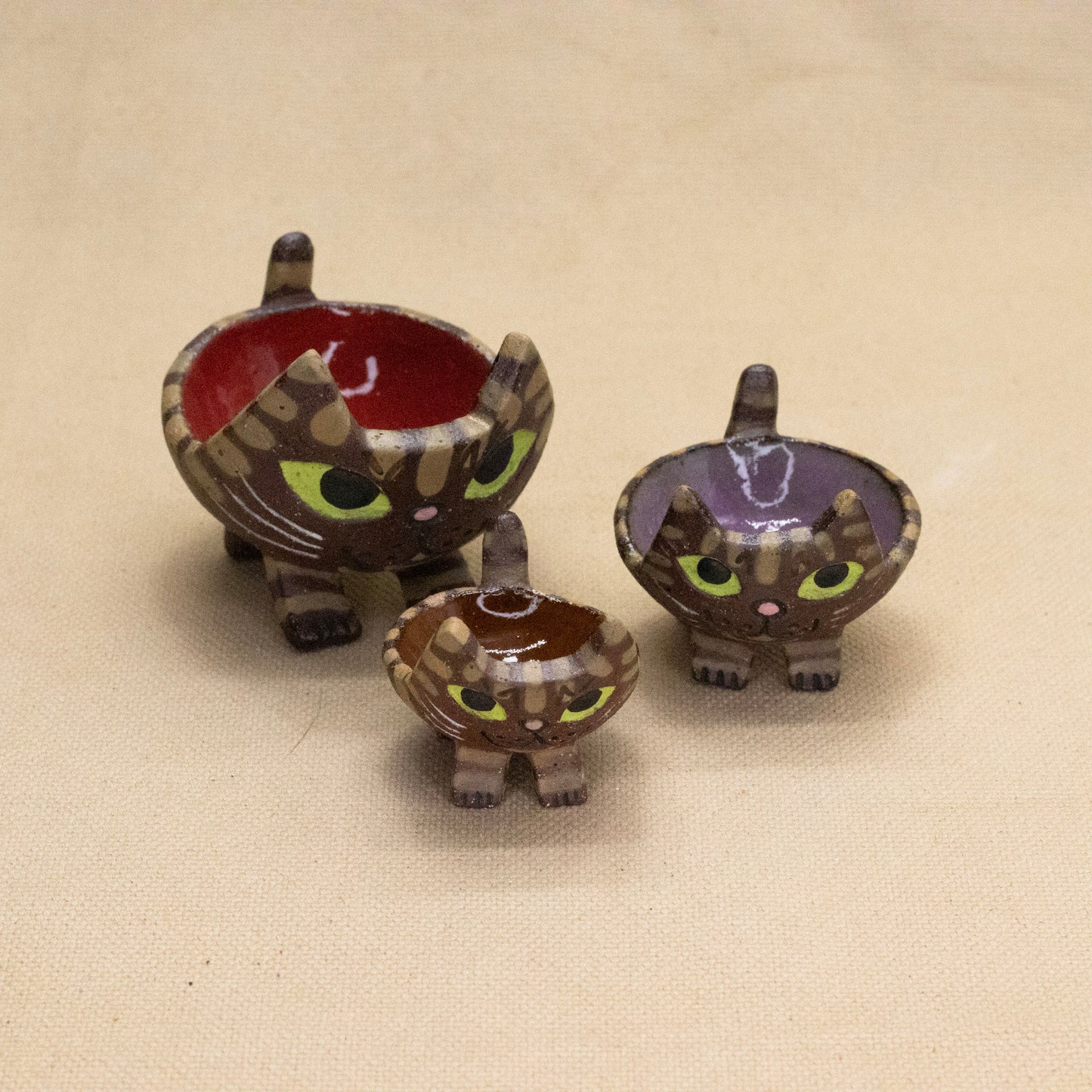 Cat Bowls (Sets of 3) by Yuka Nakano
