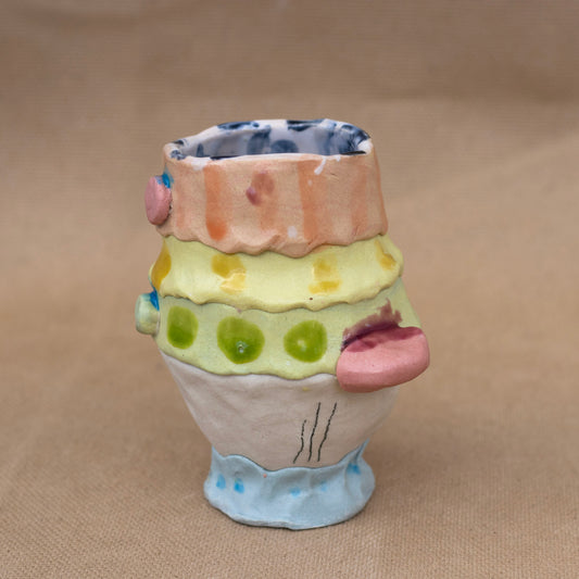 Coiled Stained Porcelain Sipper by Laura Williams