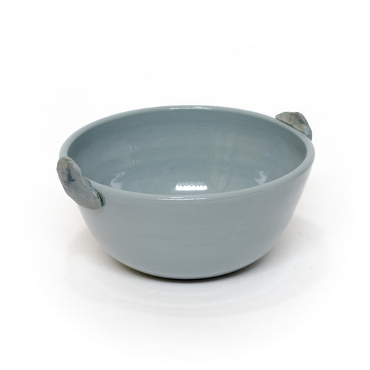 Medium Blue Porcelain Bowl by Coco Spadoni