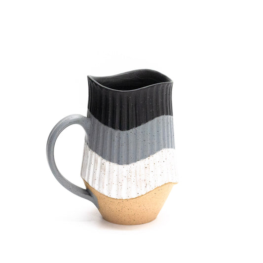 Wavey Monochromatic Mug by Olivia Caldwell