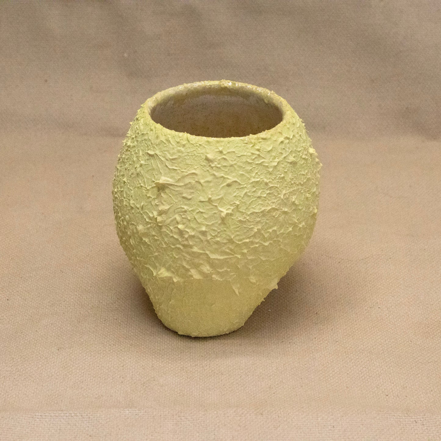 Yellow Textured Vase by Hunny Spyke