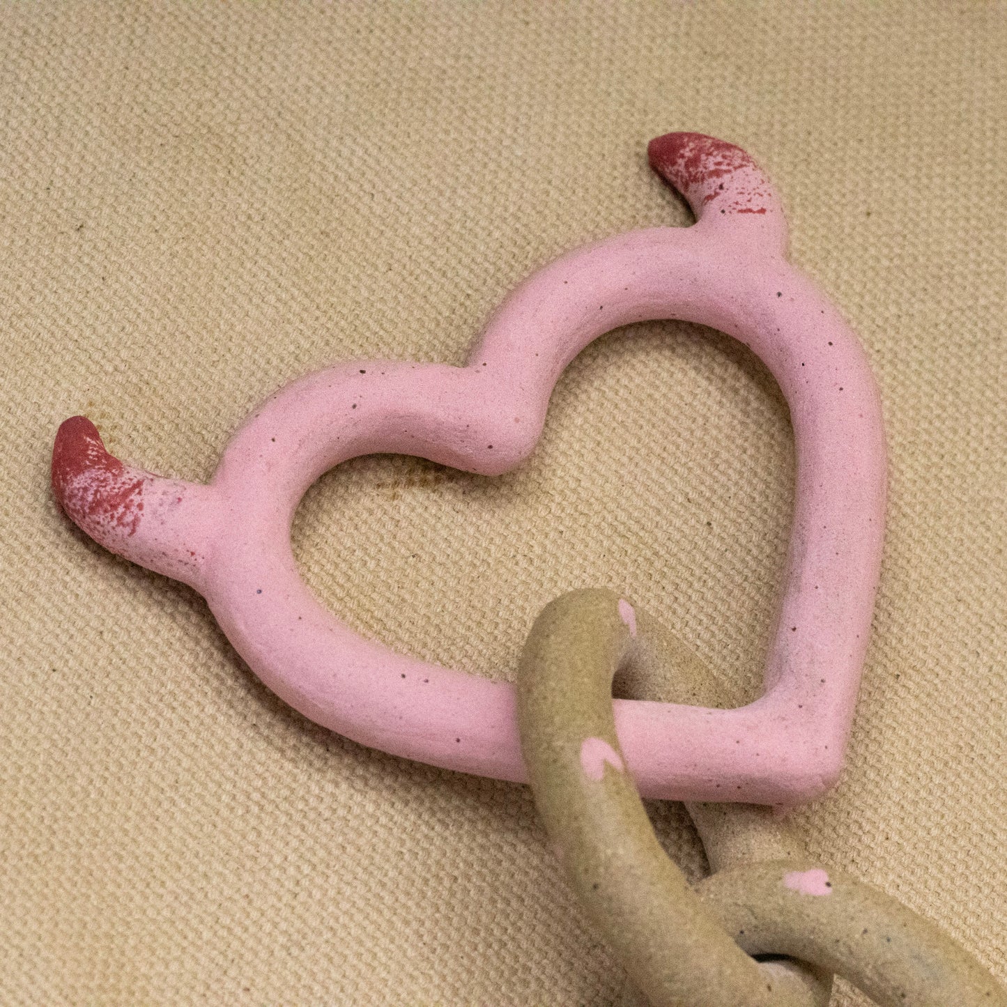 Horned Heart Link Bag Chain by Hunny Spyke