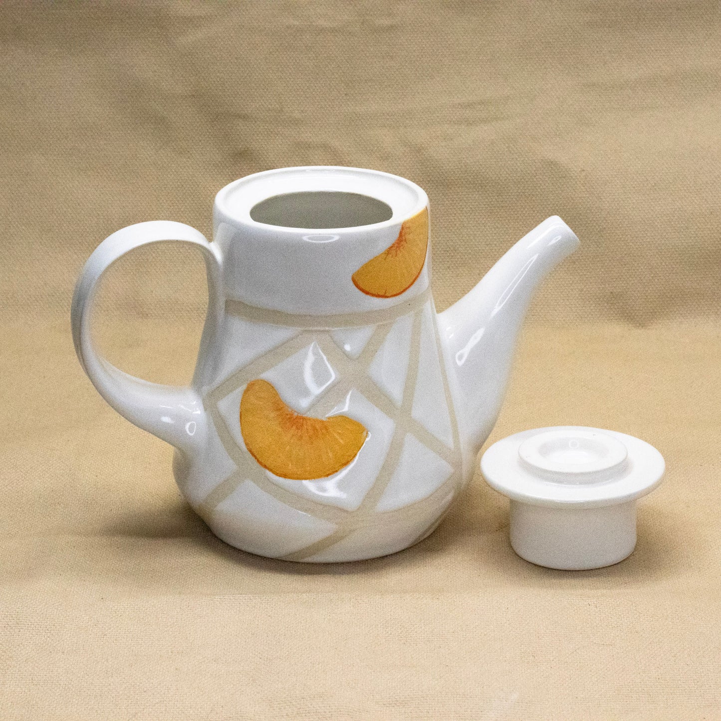 Peach Teapot by Hunny Spyke