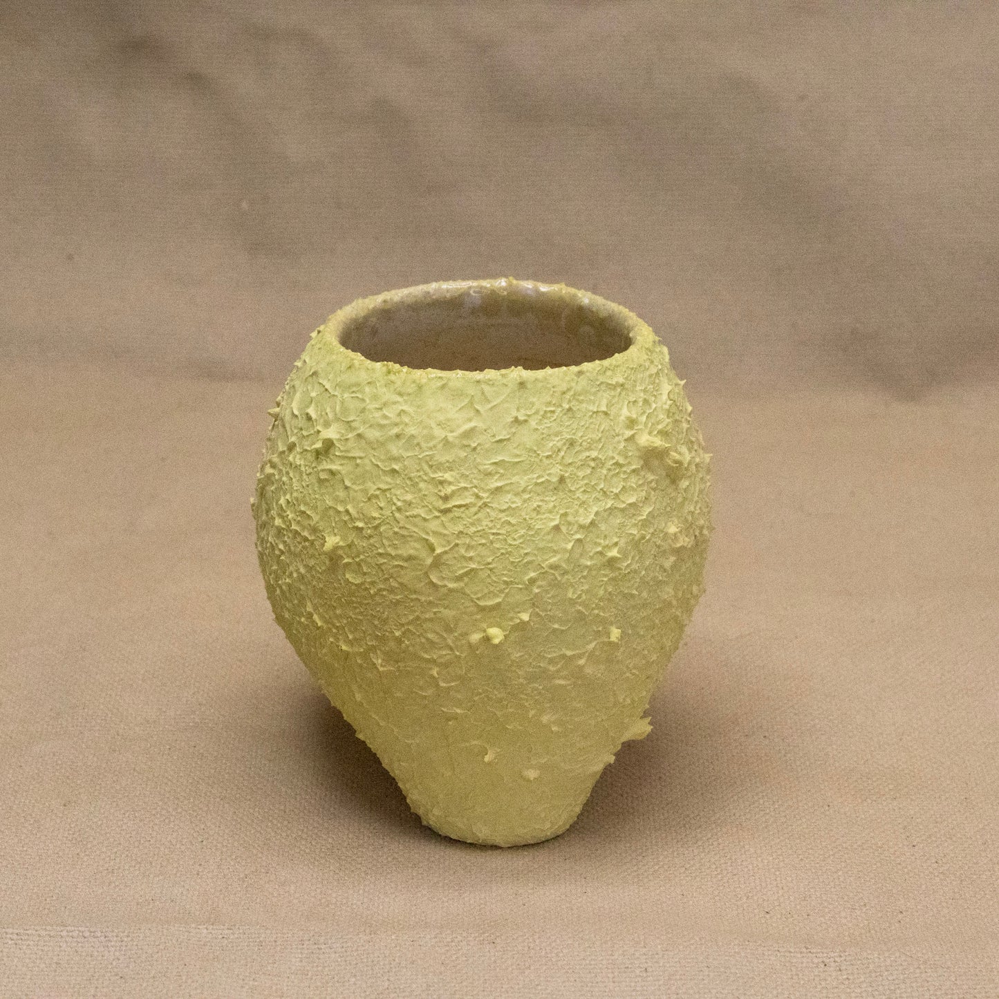 Yellow Textured Vase by Hunny Spyke