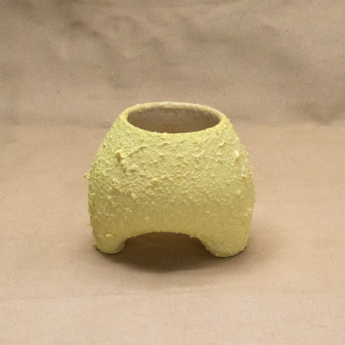 Yellow Textured Vase by Hunny Spyke