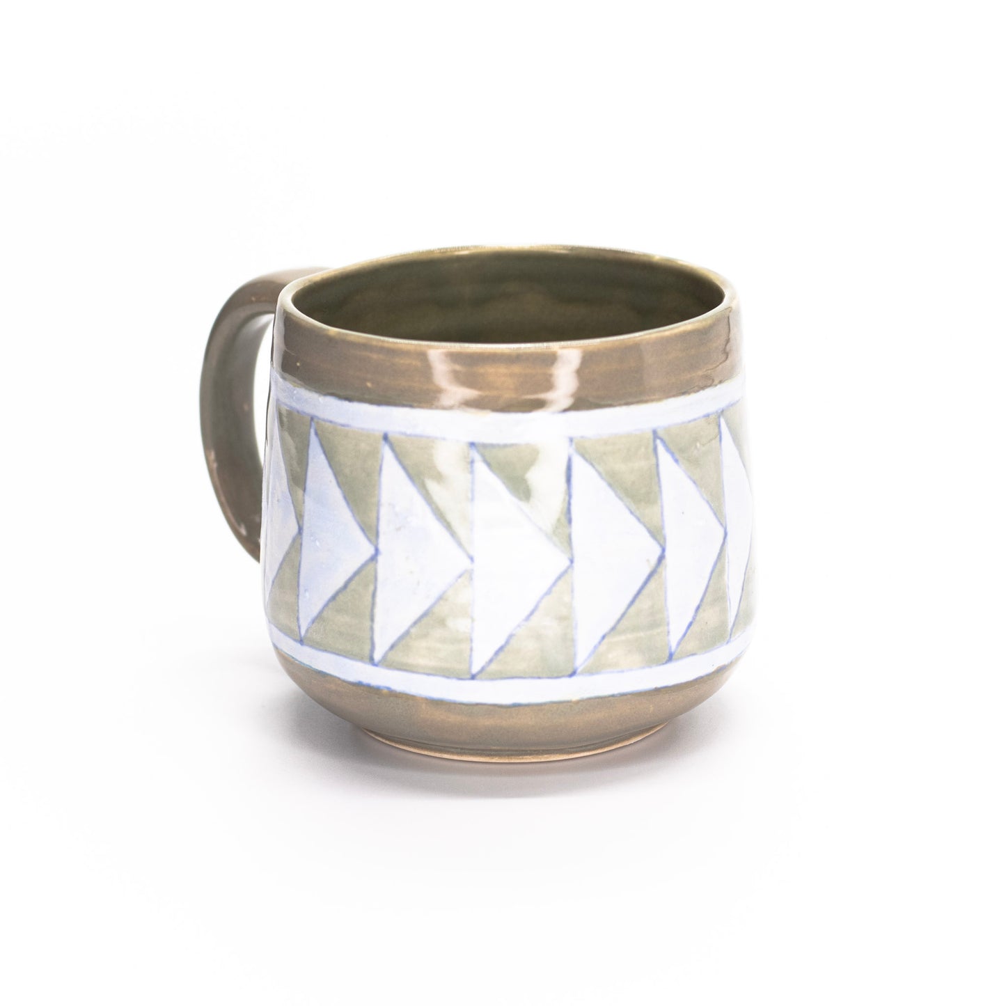 Arrowed Tile Mugs by Song Pottery
