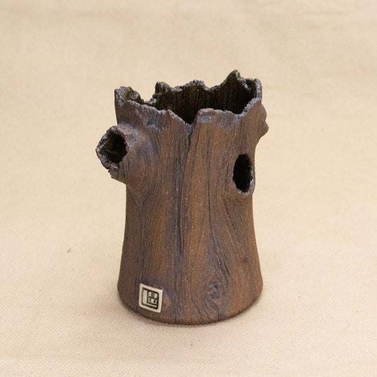 Tree Trunk Bud Vase #2 by Dustin Low
