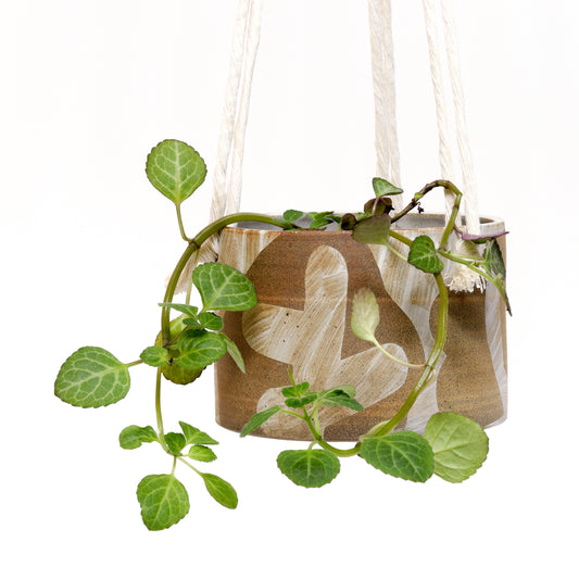 White Shapes Hanging Planter by Sarah Steininger Leroux