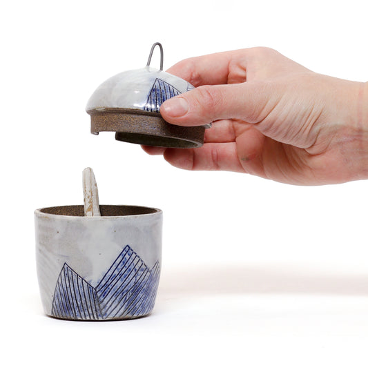 Mountain Cream and Sugar by Sarah Steininger Leroux